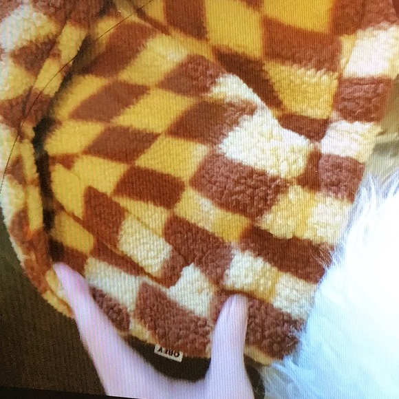 NEW! OBEY Checkered popover fleece jacket - Picture 7 of 8